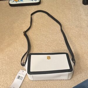 Tommy Hilfiger White and Black Crossbody Bag